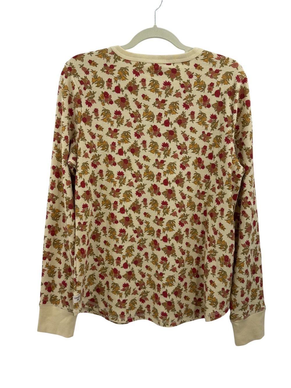 Toad&Co Floral Foothills Crew Waffle Knit Top Cotton Cottagecore Boho Thermal - Picture 5 of 14